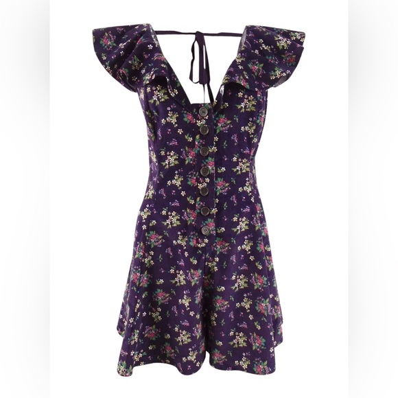 Free People Pants - Free People Floral Corduroy Romper - XS